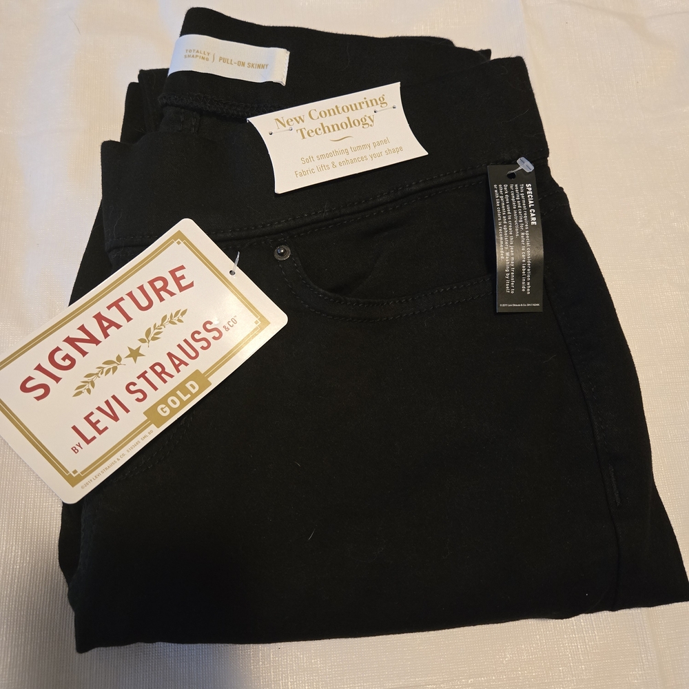 Signature by Levi Strauss Men's Black Skinny Jeans